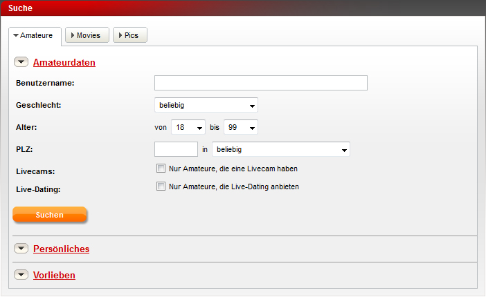 Amateursuche von AmateurCommunity